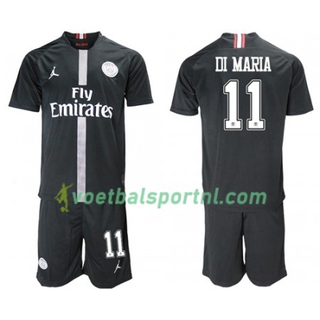 Paris Saint-Germain Di Maria 11 Jodan Zwart Kind Third Tenue 2018-19